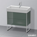 Duravit XSquare vanity unit with 2 pull-out compartments dolomiti grey high gloss