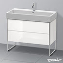Duravit XSquare vanity unit with 2 pull-out compartments white high gloss