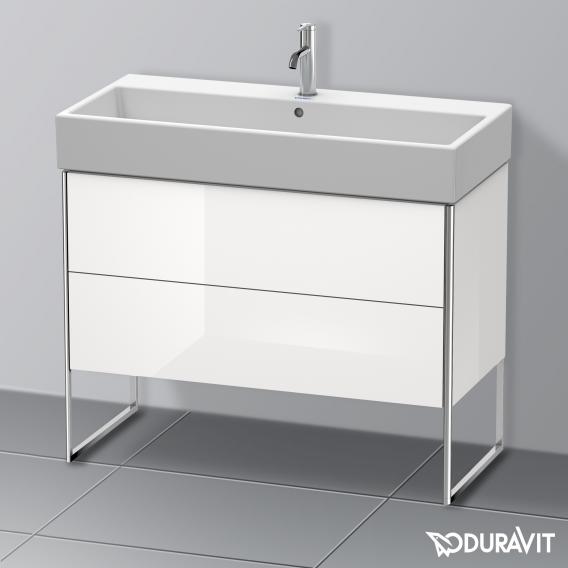 Duravit XSquare 梳妝台，附 2 個拉出式隔層，白色高光