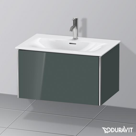 Duravit XSquare 梳妝台搭配 1 個拉出式隔間 多洛米蒂灰色高光