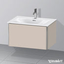 Duravit XSquare vanity unit with 1 pull-out compartment matt taupe