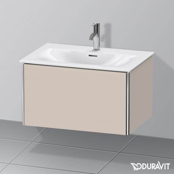 Duravit XSquare 梳妝台搭配 1 個拉出式隔層 霧面灰褐色