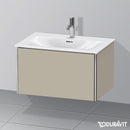 Duravit XSquare vanity unit with 1 pull-out compartment silk matt taupe