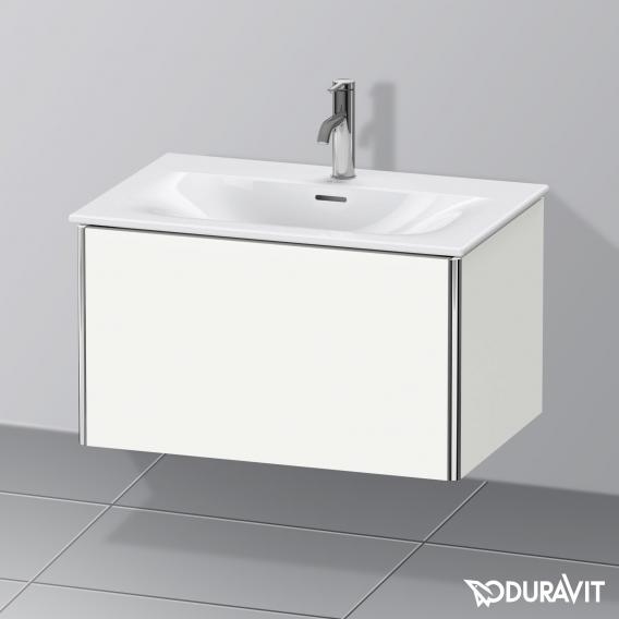 Duravit XSquare 梳妝台搭配 1 個拉出式隔間絲綢霧面白色