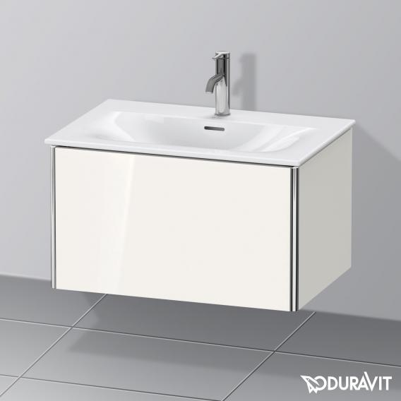 Duravit XSquare 梳妝台，附 1 個拉出式隔層，白色高光