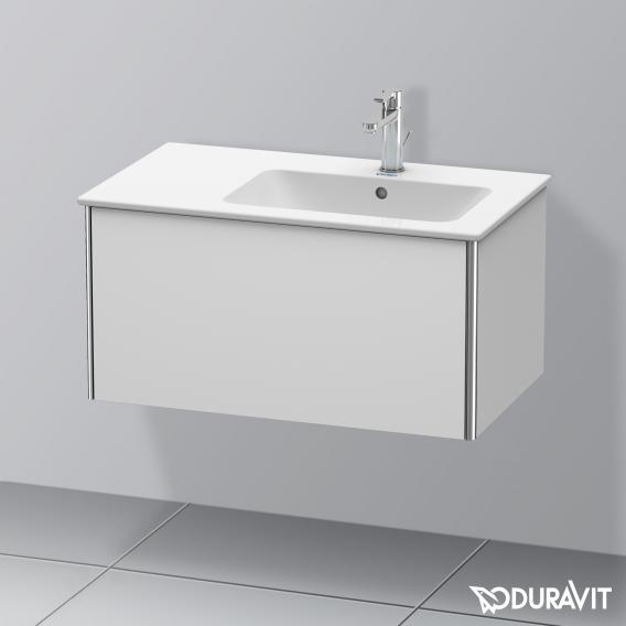 Duravit XSquare 梳妝台搭配 1 個拉出式隔間絲綢霧面白色