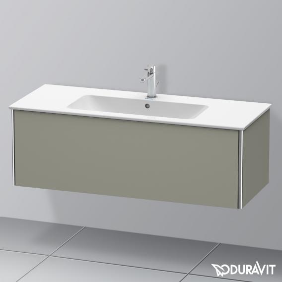 Duravit XSquare vanity unit with 1 pull-out compartment silk matt stone grey