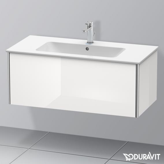 Duravit XSquare 梳妝台，附 1 個拉出式隔層，白色高光