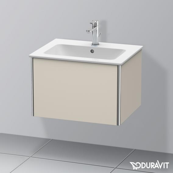 Duravit XSquare 梳妝台搭配 1 個拉出式隔層 霧面灰褐色