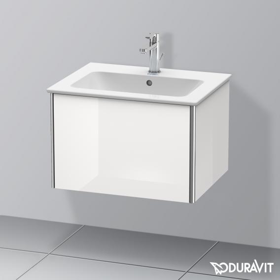 Duravit XSquare 梳妝台，附 1 個拉出式隔層，白色高光