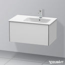 Duravit XSquare vanity unit with 1 pull-out compartment silk matt white