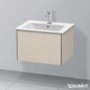 Duravit XSquare vanity unit with 1 pull-out compartment matt taupe