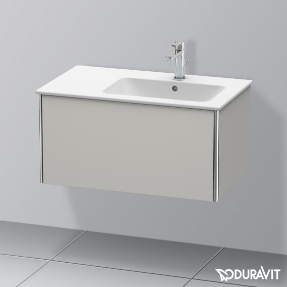 Duravit XSquare 梳妝台，搭配 1 個拉出式隔間 霧面混凝土灰色