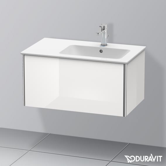 Duravit XSquare 梳妝台，附 1 個拉出式隔層，白色高光