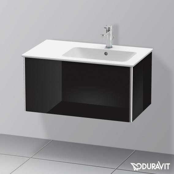 Duravit XSquare 梳妝台，附 1 個拉出式隔層，黑色高光