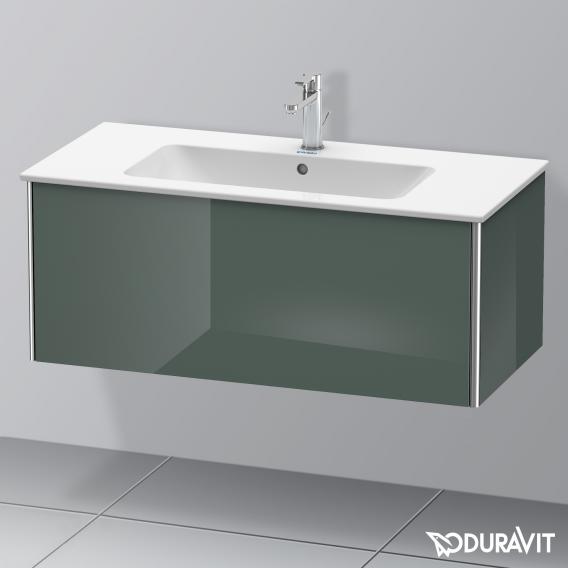 Duravit XSquare 梳妝台搭配 1 個拉出式隔間 多洛米蒂灰色高光