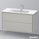 Duravit XSquare vanity unit with 2 pull-out compartments matt concrete grey