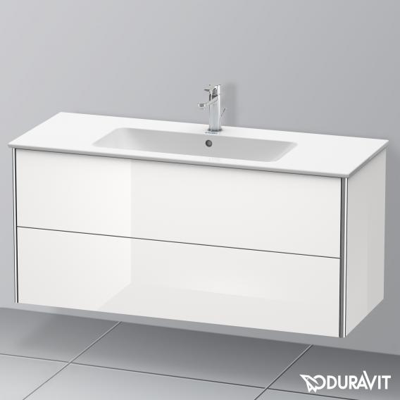 Duravit XSquare 梳妝台，附 2 個拉出式隔層，白色高光