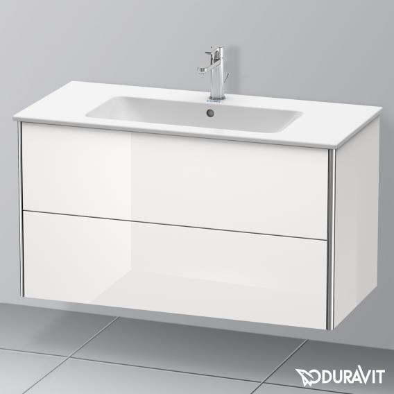 Duravit XSquare 梳妝台，附 2 個拉出式隔層，白色高光