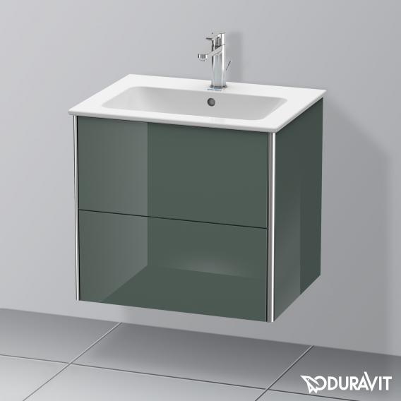 Duravit XSquare 梳妝台搭配 2 個拉出式隔間 多洛米蒂灰色高光