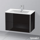 Duravit XSquare vanity unit with 2 pull-out compartments black high gloss