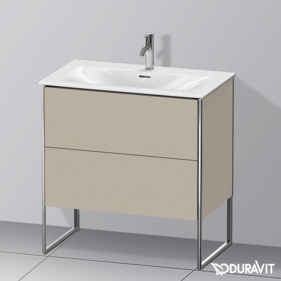 Duravit XSquare vanity unit with 2 pull-out compartments silk matt white