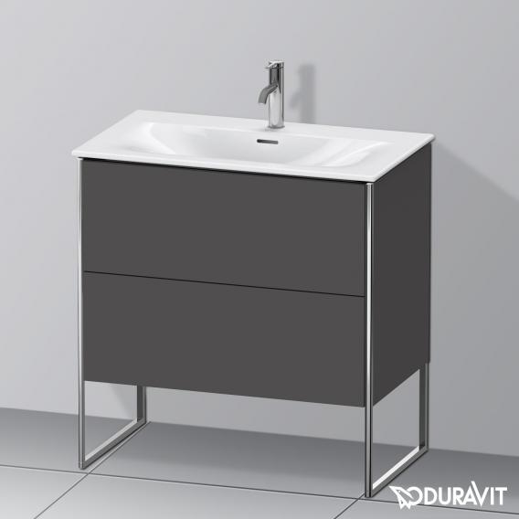 Duravit XSquare vanity unit with 2 pull-out compartments matt graphite