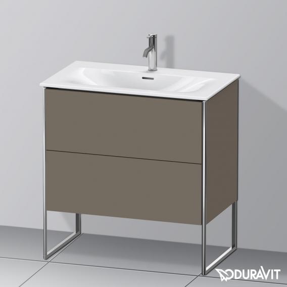 Duravit XSquare vanity unit with 2 pull-out compartments silk matt white