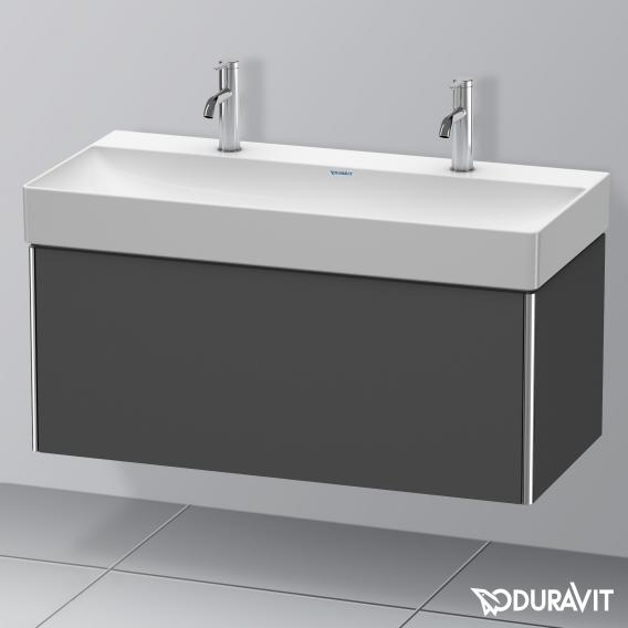 Duravit XSquare 梳妝台，附 1 個拉出式隔層，霧面石墨