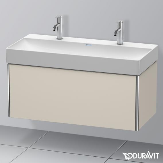 Duravit XSquare 梳妝台搭配 1 個拉出式隔層 霧面灰褐色