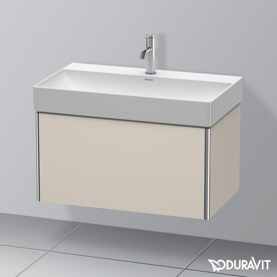 Duravit XSquare 梳妝台搭配 1 個拉出式隔層 霧面灰褐色