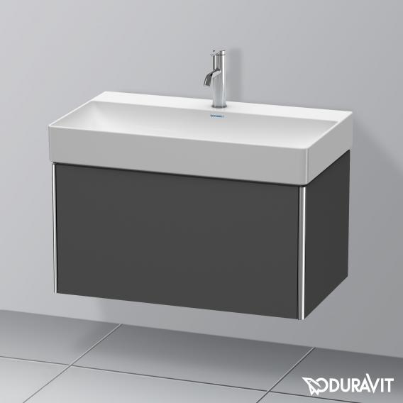 Duravit XSquare 梳妝台，附 1 個拉出式隔層，霧面石墨