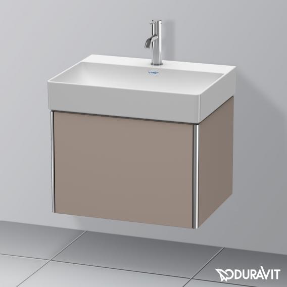 Duravit XSquare 梳妝台，附 1 個拉出式隔層 霧面玄武岩