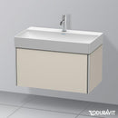 Duravit XSquare vanity unit with 1 pull-out compartment matt taupe
