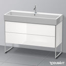 Duravit XSquare vanity unit with 2 pull-out compartments white high gloss