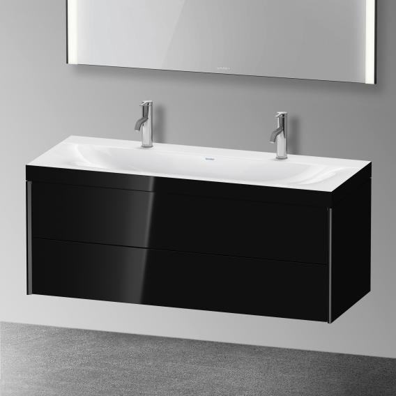 Duravit XViu double washbasin with vanity unit with 2 pull-out compartments