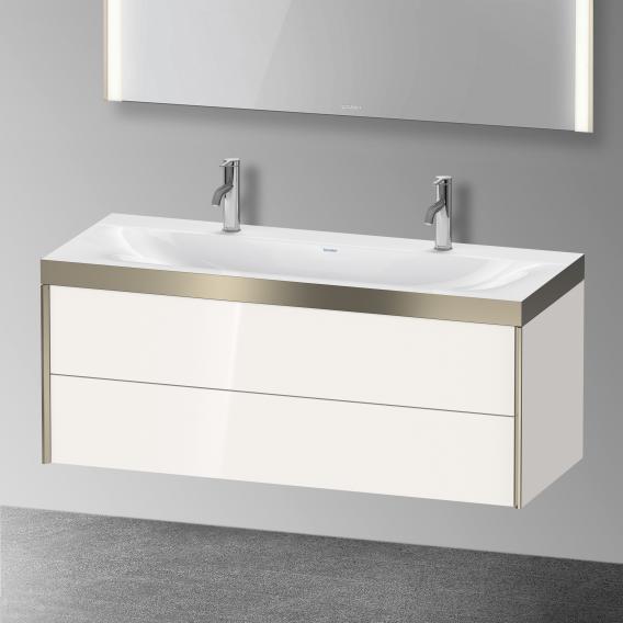 Duravit XViu double washbasin with vanity unit with 2 pull-out compartments