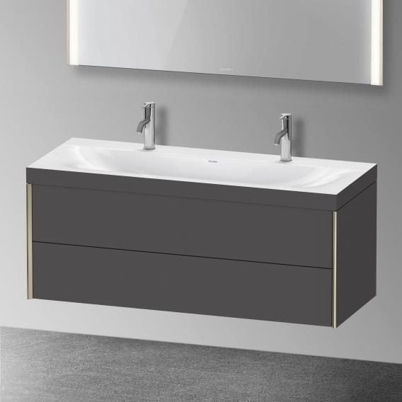 Duravit XViu double washbasin with vanity unit with 2 pull-out compartments