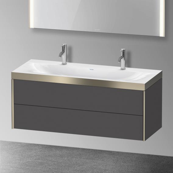 Duravit XViu double washbasin with vanity unit with 2 pull-out compartments