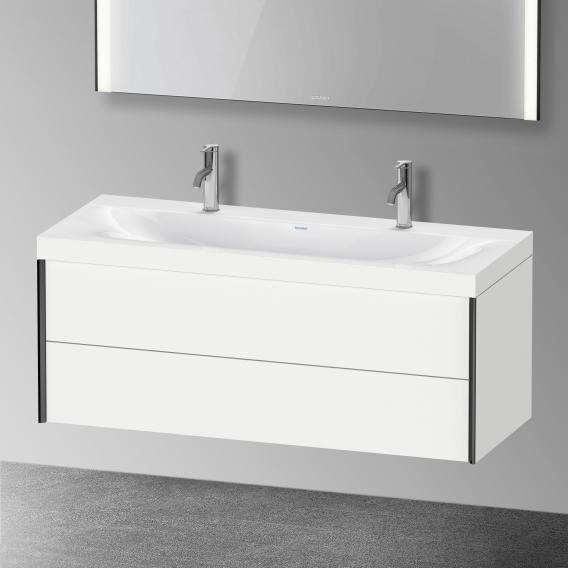 Duravit XViu double washbasin with vanity unit with 2 pull-out compartments