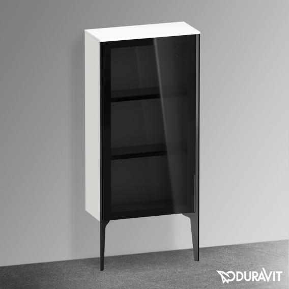 Duravit XViu 中型單元，附 1 個玻璃門遮陽傘，邊緣霧面黑色