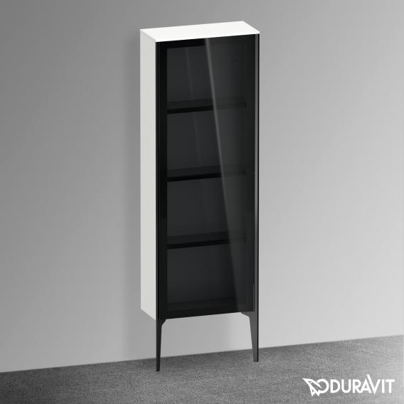 Duravit XViu 中型單元，附 1 個玻璃門遮陽傘，邊緣霧面黑色