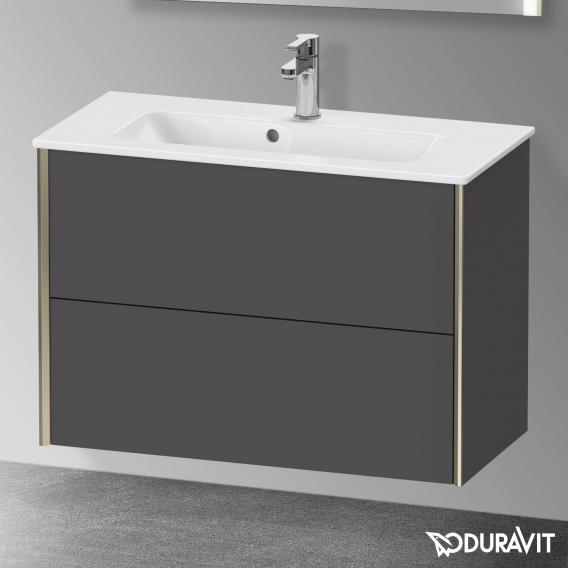 Duravit XViu vanity unit Compact with 2 pull-out compartments, profile matt champagne