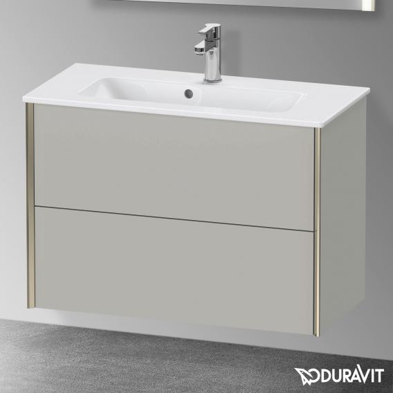 Duravit XViu vanity unit Compact with 2 pull-out compartments, profile matt champagne