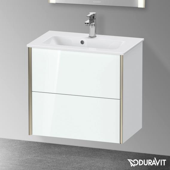 Duravit XViu vanity unit Compact with 2 pull-out compartments, profile matt champagne