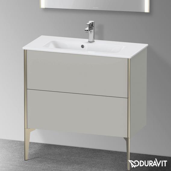 Duravit XViu vanity unit Compact with 2 pull-out compartments, profile matt champagne