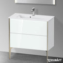 Duravit XViu 梳妝台 緊湊型，帶 2 個拉出式隔層，外形啞光香檳色