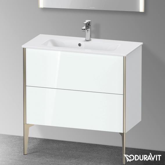 Duravit XViu vanity unit Compact with 2 pull-out compartments, profile matt champagne