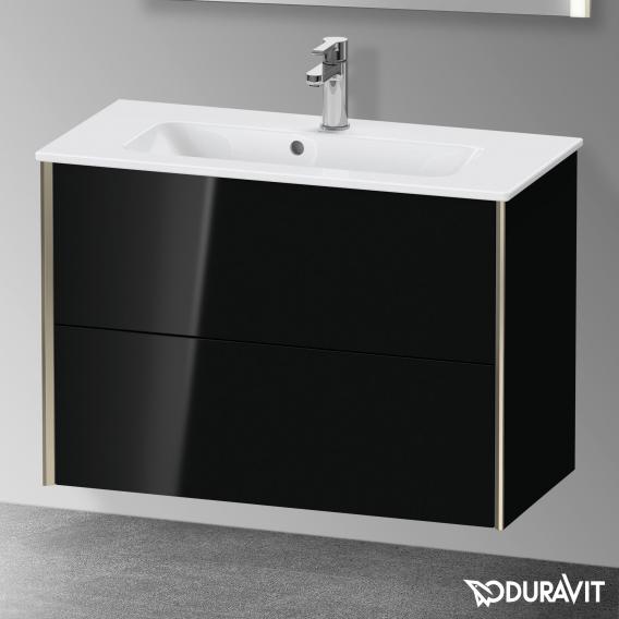 Duravit XViu vanity unit Compact with 2 pull-out compartments, profile matt champagne