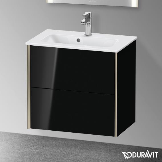 Duravit XViu vanity unit Compact with 2 pull-out compartments, profile matt champagne